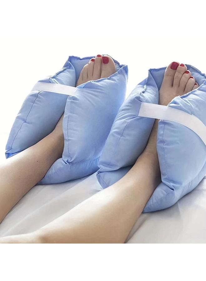 Blue 2 Pack Heel Protector Foot Arch Support Bed Ankle Covers For Patients - Image 2